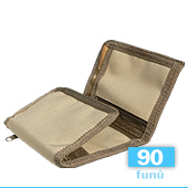 Channel – světle hnědá textilní peněženka, vyztužená